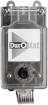 DuroStat NEMA 4 Waterproof Mechanical Thermostat 30F to 110F | NEMA 4 Waterproof Rating, 30F to 110F Range, Heavy-Duty Heating & Cooling, Industrial Climate Control, Greenhouse & Barn
