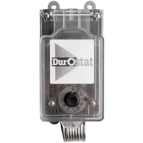 DuroStat NEMA 4 Waterproof Mechanical Thermostat - 30 F to 110 F - Range Heavy Duty Heating & Cooling Controller for Greenhouses, Barns and Garages