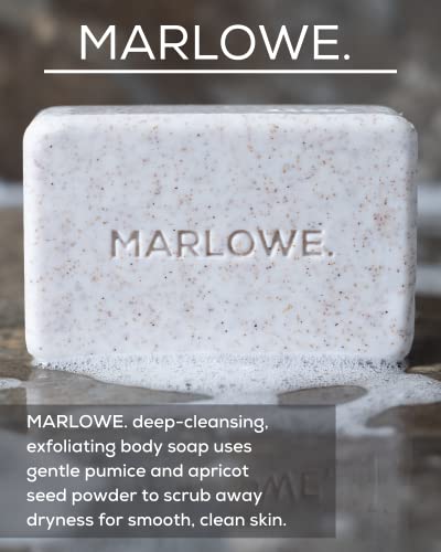 Marlowe. No. 102 Men's Body Scrub Soap 7 Oz | Best Exfoliating Bar For Men | Made With Natural Ingredients | Green Tea Extract | Amazing Scent #TOP1