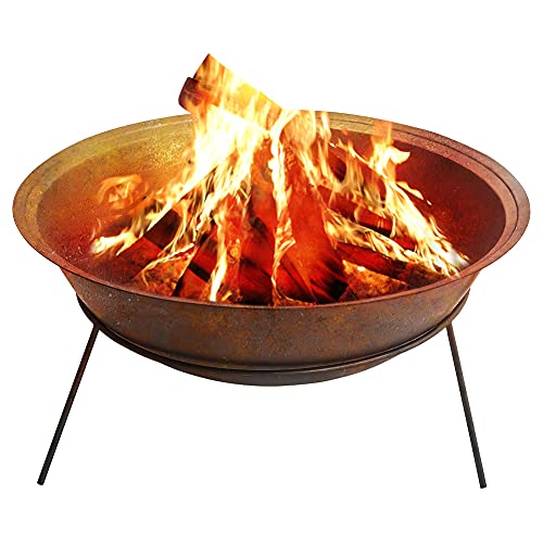 Warmiehomy Fire Pit For Garden, Patio Heater Large, Cast Iron Fire Pit, 3mm Thickness Camping