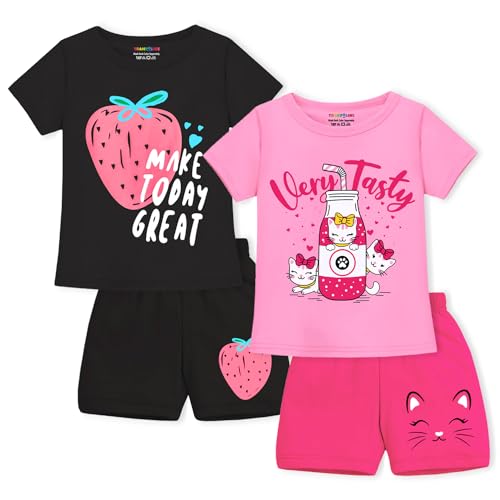 Image of Trampoline Girls Pack of 2 Printed T-shirt With Shorts