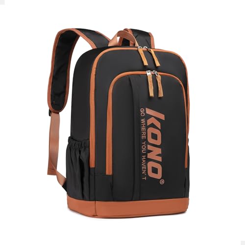 Kono School Backpack Womens Causal Travel School Bags 14 Inch Laptop Backpack for Teenage Girls Lightweight Rucksack Bookbag College Boys Men Work Daypack (Black)