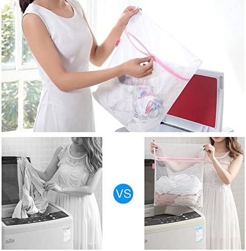 Gogooda 7Pcs Mesh Laundry Bags for Delicates with Premium Zipper, Travel Storage Organize Bag, Clothing Washing Bags for Laundry, Blouse, Bra, Hosiery, Stocking, Underwear, Lingerie