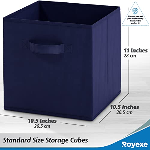 Cube Storage Baskets For Organizing - 11 Inch - Set Of 8 Heavy-Duty Storage Cubes For Storage And Organization. Makes The Perfect Bins For Cubby Storage Boxes Or Cube Storage Organizer (Navy) #TOP1