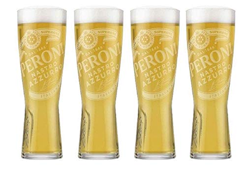 Peroni - Set di 4 bicchieri da mezza pinta