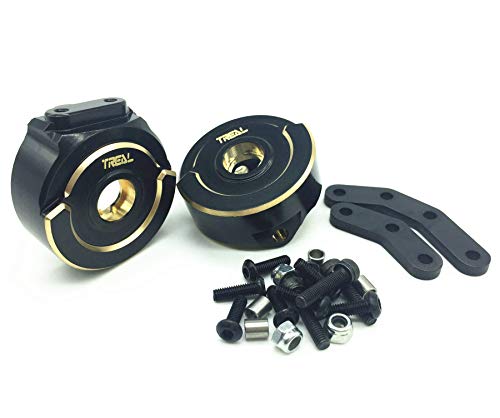 Treal Brass Front Steering Blocks Knuckles(2) for Element Enduro Sendero and Trailrunner IFS (Black)
