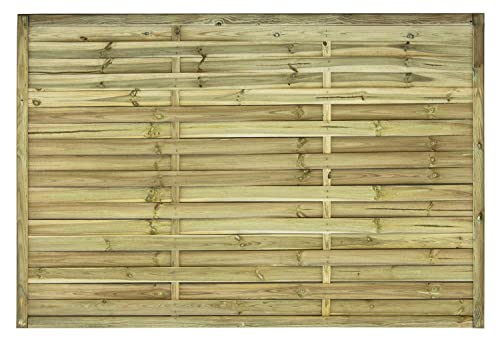 AVANTI TRENDSTORE - Larissa - 1x Recinto intrecciato in legno massiccio di pino, misura 180x180 cm (1) (2, 180x120 cm)