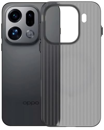 Image of Kapa Wave Frosted Grip Back Cover for Oppo Find X9 Pro | Ultra Slim [with Metal Buttons] Matte Finish Back Case (Grey)
