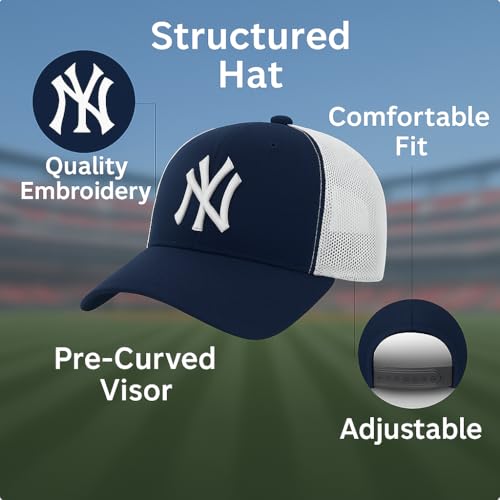 Gorra Trucker Mesh New York Azul Marino Blanco miniatura 5