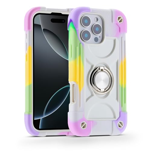 MARKILL Compatible with iPhone 16 Pro Max Case 6.9 Inch with Ring Stand, Heavy-Duty Military Grade Shockproof Phone Kids Cover for iPhone 16 Pro Max by MARKILL - Used condition - US$12.83