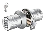 Keypad Door Lock with Handle, 3s Auto Lock, Keyless Entry Electronic Door Knob, Waterproof, Anti-pry