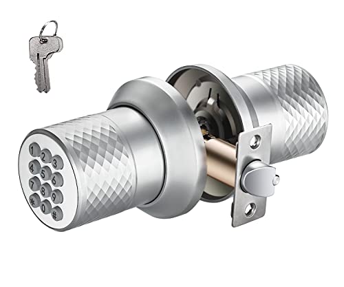 Keypad Door Lock With Handle, 3S Auto Lock, Keyless Entry Electronic Door Knob, Waterproof, Anti-Pry Code Door Knob, Easy To Install For Home, Office, Apartments #TOP23