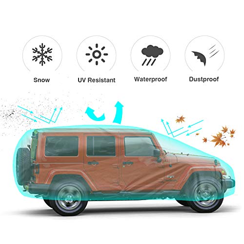 Leader Accessories Xtreme Guard Car Cover Waterproof Compatible for Jeep Wrangler 4 Door Car Cover CJ,YJ, TJ,&JK by Leader Accessories - Image 5