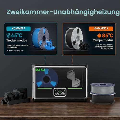 SUNLU Next-Gen S4 Pro Filament Dryer, Upgrade S4 Filame...