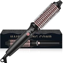 Thermal Brush-Blowout brushs,10 Temperatures LCD Display Upgrade to 400F 1.5 in Heated Round-Brush Curling Iron Heated Ceramic Tourmaline Ionic Comb 110-240V Volum for Any Hair Type