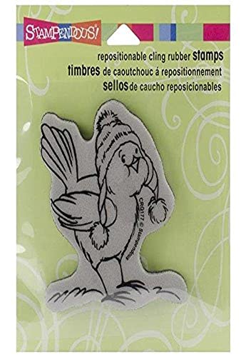 Stampendous, Cling Rubber Stamp, Bird Knit Hat