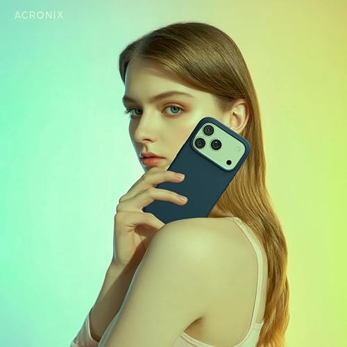 Image of Silicone Case for iPhone 17 Pro Max 6.9-Inch, Silky-Soft Touch Full-Body Protective Phone Case, Shockproof Back Cover for iPhone 17 Pro Max (Marine Blue)