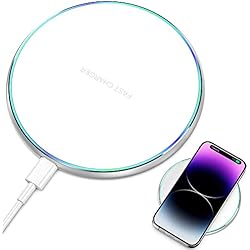 Cargador Inalámbrico Xiaomi Carrefour Cargador Inalámbrico, Wireless Charger Cargador iPhone Inalambrico para iPhone 15/14/13/12/11/8/Pro MAX/Mini/XR/X/Plus, Samsung Galaxy S22/S21/S20/S10, AirPods, Huawei, Xiaomi
