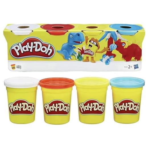 Play-Doh - 4 pots de Pate A Modeler - Multicouleurs - 112 g chacun
