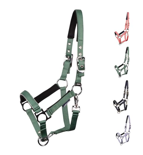 NETPROSHOP Fohlenhalfter Pepper 2-Fach verstellbar gepolstsert für Fohlen Pony oder Full, Groesse:Fohlen Pony, Farbe:Myrtle