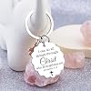 Uerifr Religious Gifts for Women Faith Based Gifts for Christian Women Christian Decor Bible Verse Cross Keychain I Can Do All Things Through Christ Keyring Bible Accessories for Easter Christmas #4