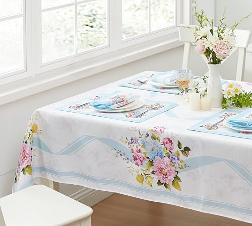 Newbridge 105932FTCXB060X084MLT Easy Care Fabric Rectangle Tablecloth thumb #4