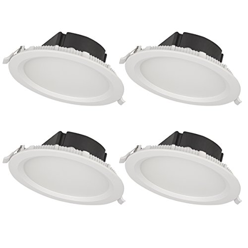BAZZ Box Recessed LED Kit, Dimmable, Easy Installation, Damp Location, 6-in, Matte White, 4 Piece