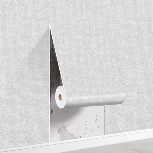 Trafagala 3D White Textured 3mm Thick Self Adhesive Thermal Wallpaper for Cold Bad Walls Textured Insulating Wallpaper Roll Waterproof Damp Proof Membrane Wall Panels for Ceiling Kitchen Bedroom