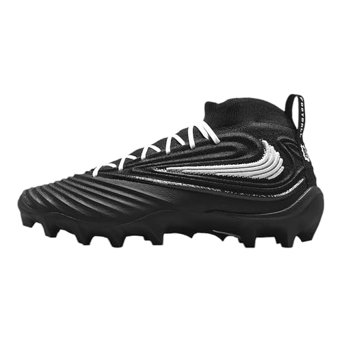 Nike Alpha Menace 5 Elite Men's Football Cleats (Black/Black/White) Size 10