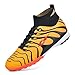 Generic Men's and Women's Strong and Fashionable Football Shoes with Broken Nails, Large-Sized Football Rubber Shoes Yellow