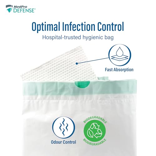 Zorbi Biodegradable Commode and Bedpan Liner Bags with Super Absorbent Pads, White, 20 Count by Zorbi - Image 2