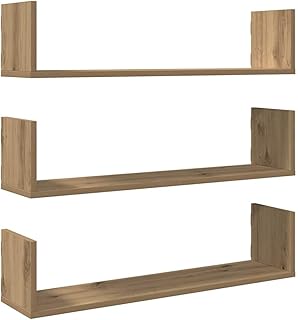 Schweberegal Artisan-Eiche, 3er-Set, mit Stauraum