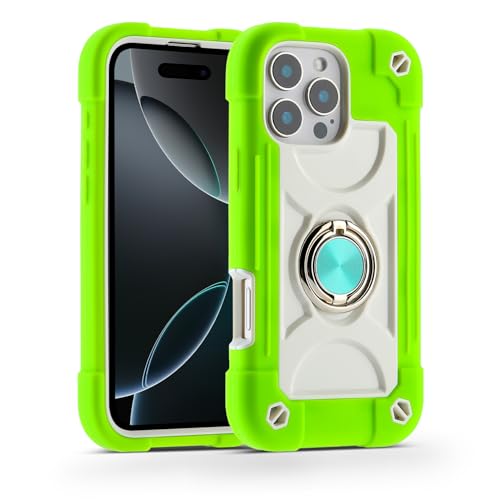 MARKILL Compatible with iPhone 16 Pro Max Case 6.9 Inch with Ring Stand, Heavy-Duty Military Grade Shockproof Phone Kids Cover for iPhone 16 Pro Max