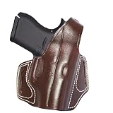 YT HOBBY Handmade Leather OWB Carry Two Slot Thumb Break Gun Holster for Glock 43, 43X, Ruger SR...