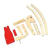 Hamwesh Schaukelpferd aus Holz, 110 Pfund Tragendes Schaukelpferd aus Kiefernholz für Kleinkinder, Baby- mit Pedal Im Klassischen Design für ab 1 Jahr