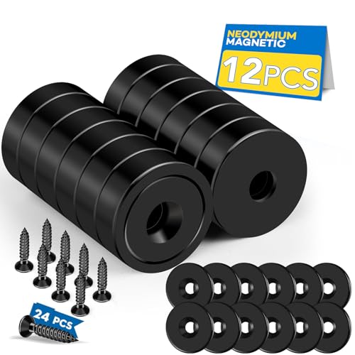 Image of LOVIMAG Strong Magnets Heavy Duty Screw On Neodymium 20LBS Magnet 12 Pack