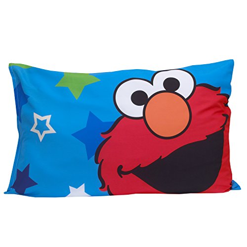 Sesame Street Awesome Buds Elmo/Cookie Monster 4 Piece Toddler Bed Set, Blue/Red/Green, 4 Piece Set #TOP6