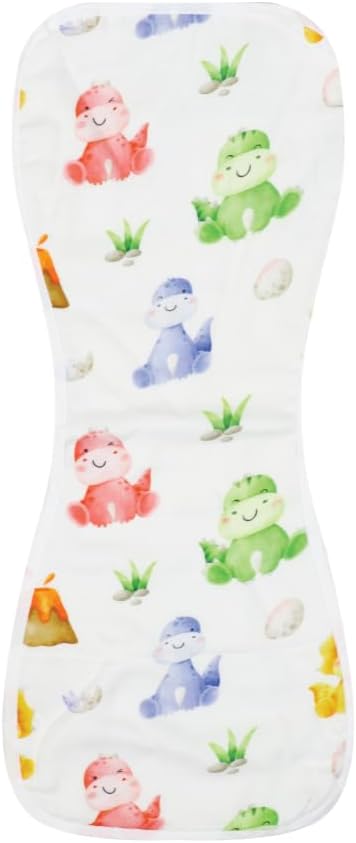 A toddler thing Organic Muslin Aloe Vera Burp Cloth | Burp Cloth for New Born Baby | Lightweight and Absorbent | Reusable & Multipurpose | Print - Barney
