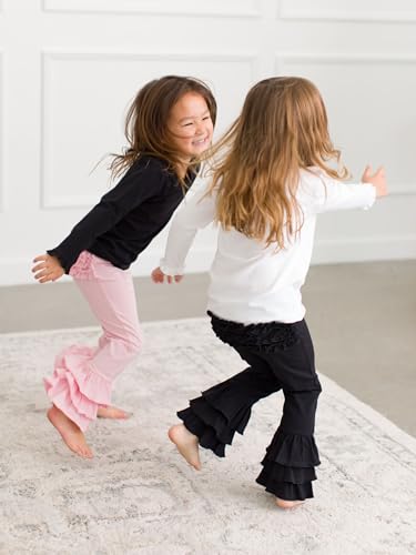 Image of RuffleButts Baby /Toddler Girls Stretchy Flare Pants w /Ruffles