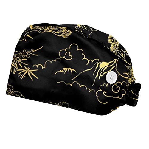 Chapeaux bouffants JDEZ avec bandeau anti-transpiration ajustable 2PCS