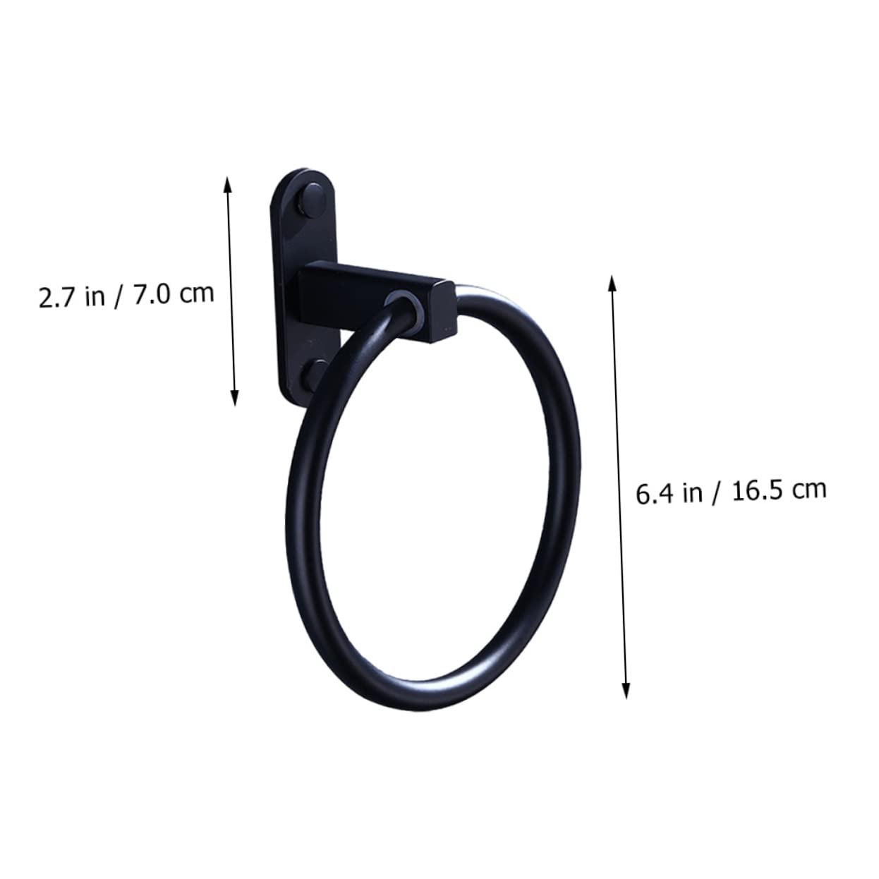 OSALADI 2piezas Toallero De De Aluminio Negro Anillo De Toalla Redondo Sin Perforación Instalación para Baño y Cocina