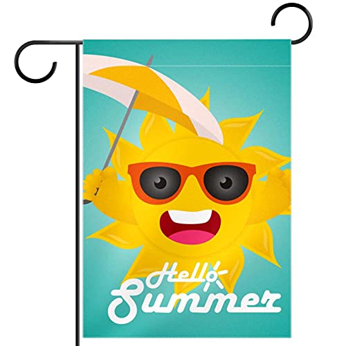 Drapeau de jardin Hello Summer bienvenue 30,5 x 45,7 cm