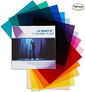 La Babite 11 x 8.7-Inches Pack of 10 Colored Overlays Transparency Color Film