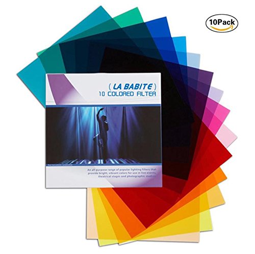 La Babite 11 x 8.7-Inches Pack of 10 Colored Overlays Transparency Color Film