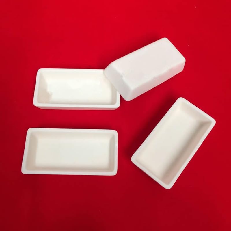99.5% Alumina Trapezoid Corundum Crucible - High-Temperature Ceramic Sintered Crucible 80x40x17mm for Laboratory 1pc