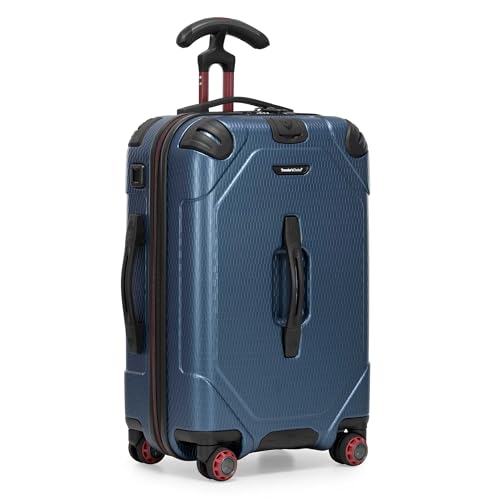 Image of Traveler's Choice Maxporter II Polycarbonate Hardside Trunk with Spinner Wheels, Navy, 22-Inch Carry-on Luggage