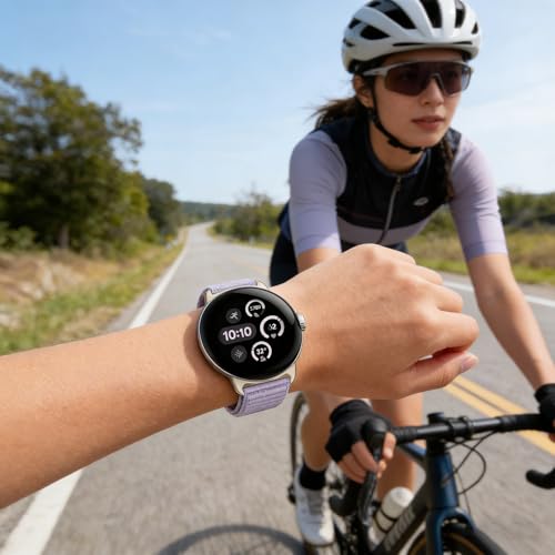 Image of Sundara Nylon Sport Bracelet compatible with Google Pixel Watch 4 3 2 1 flexible seamless adjustable bracelet compatible with Google Pixel Watch 41mm 45mm