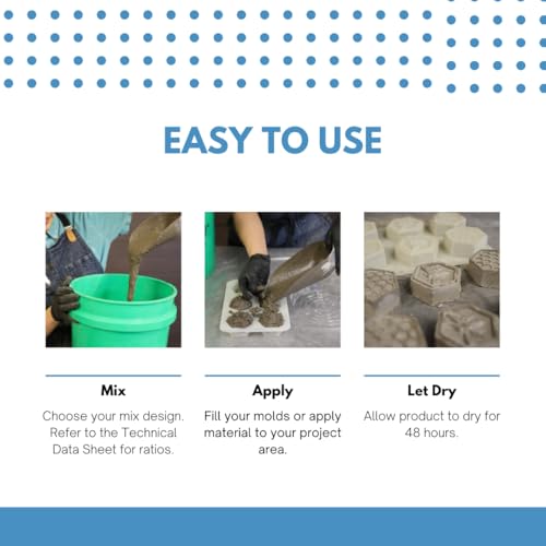 Tech Mix Portland-Limestone Cement - Gray Cement for Crafts, Projects, Repairs (15 Pound Bag) - Thumbnail 4