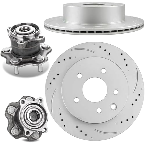 MECANIKO Rear 11.5 inch (292mm) Drilled and Slotted Brakes Rotors