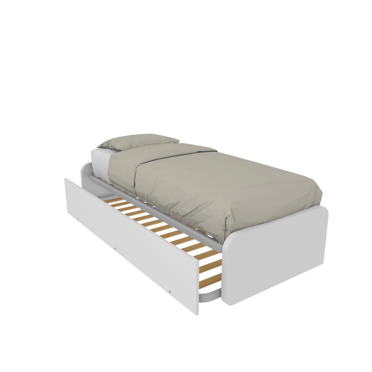 Letto Singolo Con Letto Estraibile - Trasformabile In Matrimoniale, Testate Personalizzabili - Foto 2